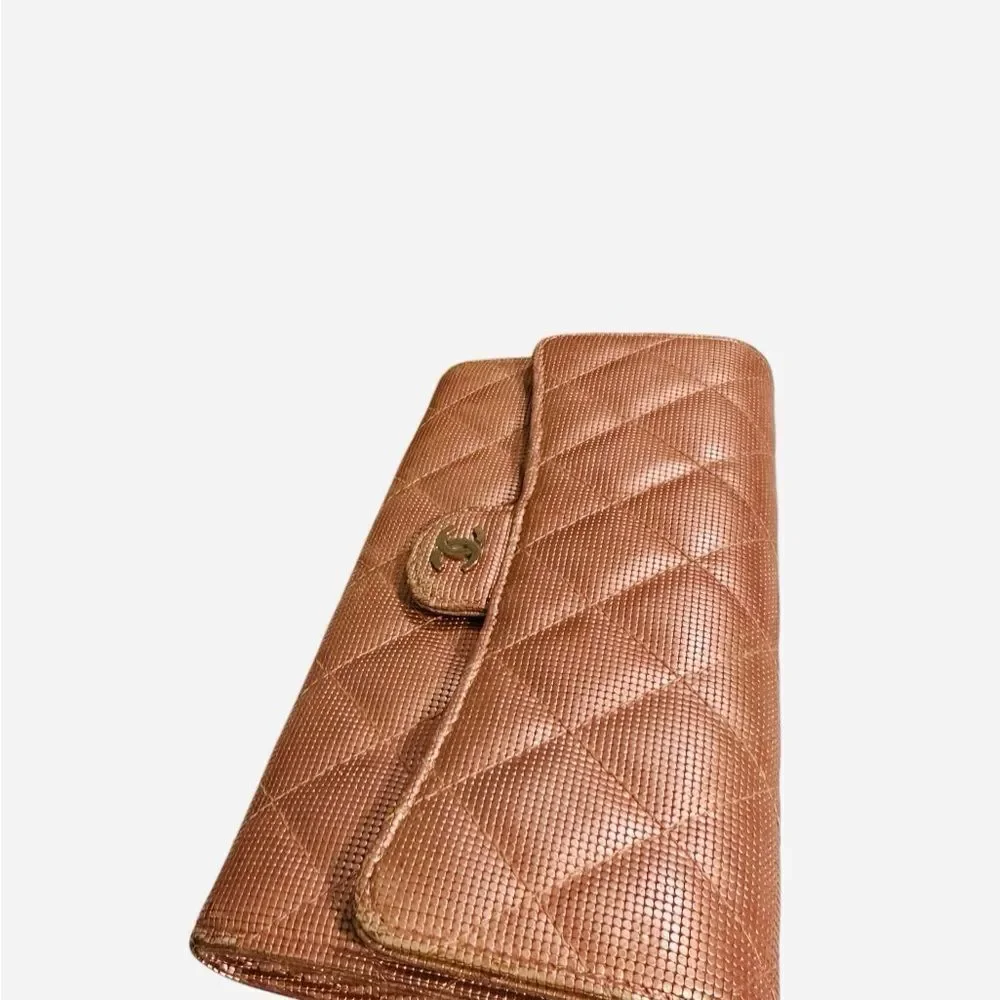 Chanel Brown Quilted Wallet Timeless Design